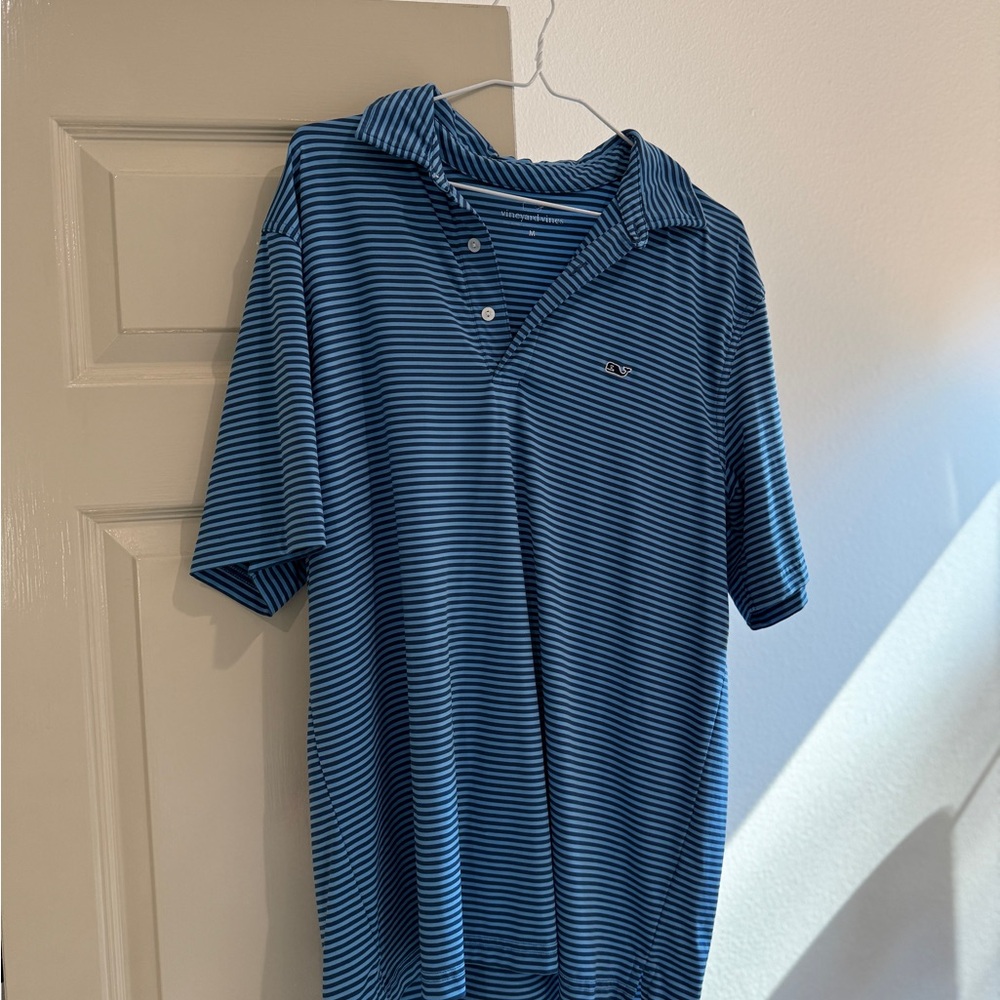 Vineyard Vines Navy Striped Polo Shirt